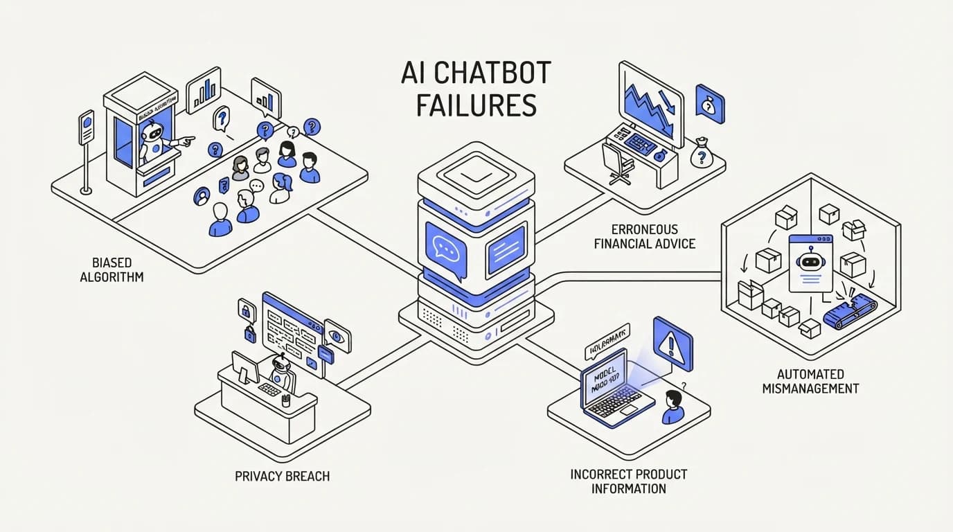 AI chatbot failures: five documented incidents and what broke