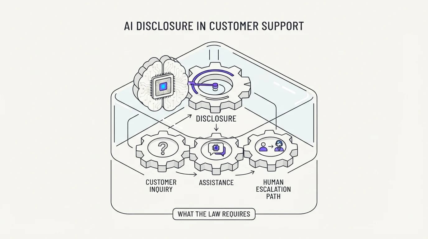 AI disclosure in customer support: what the law actually requires