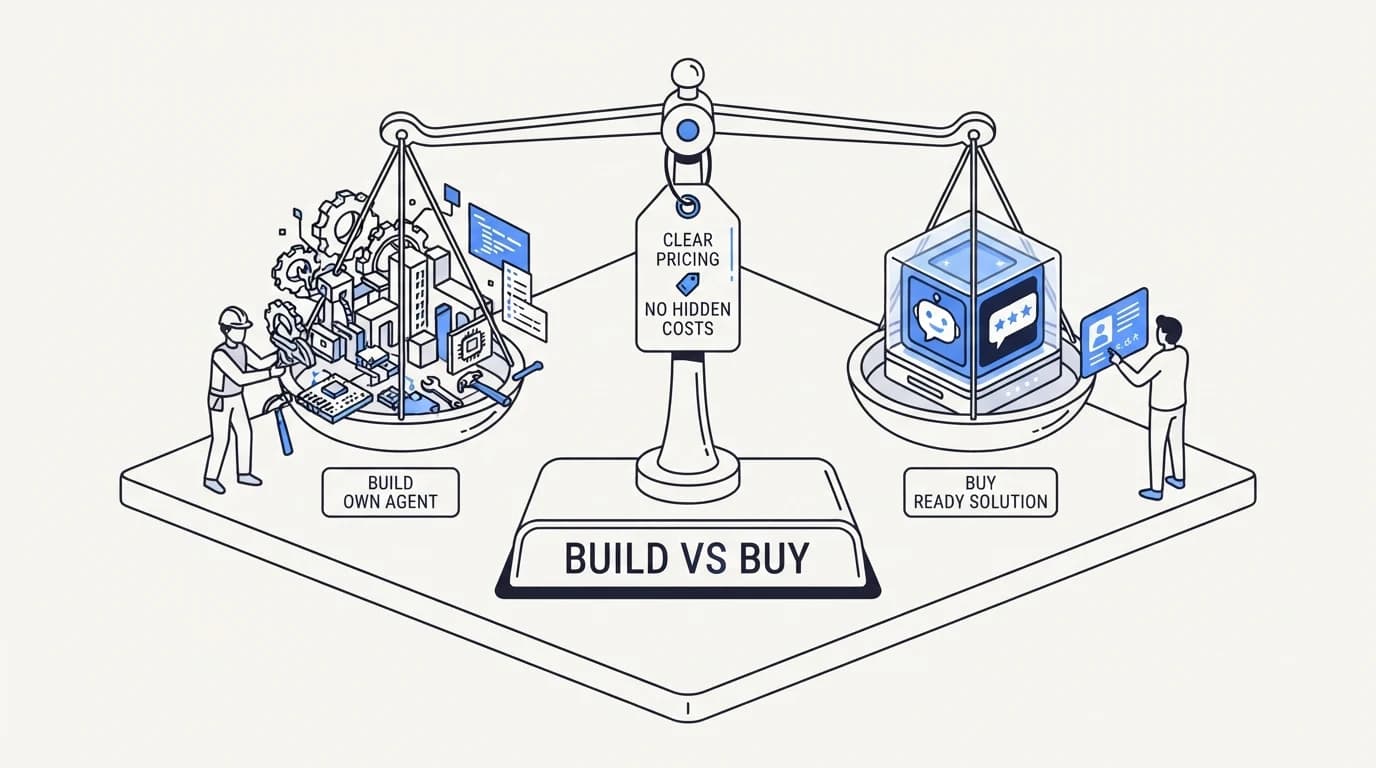 AI support agent: build vs buy, priced honestly
