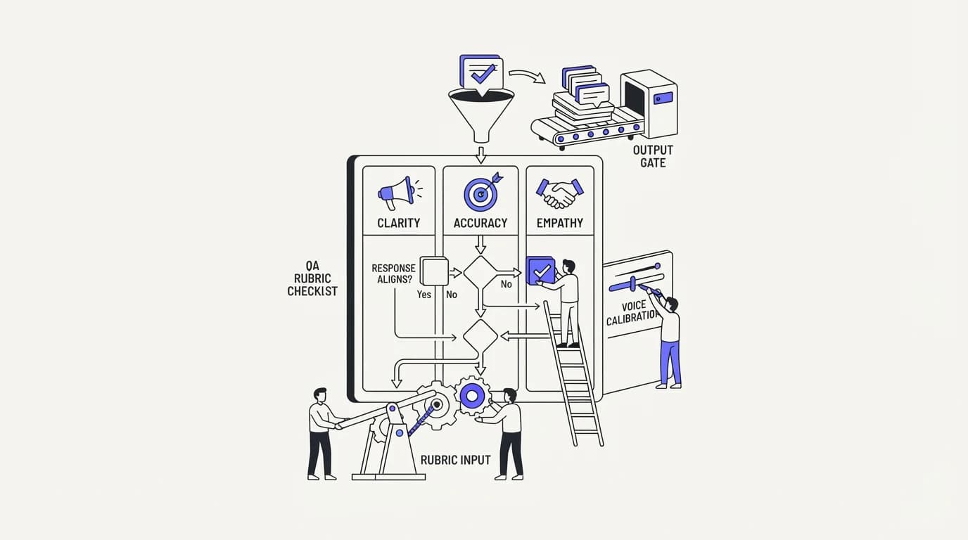 AI support tone of voice: a QA rubric, not a personality