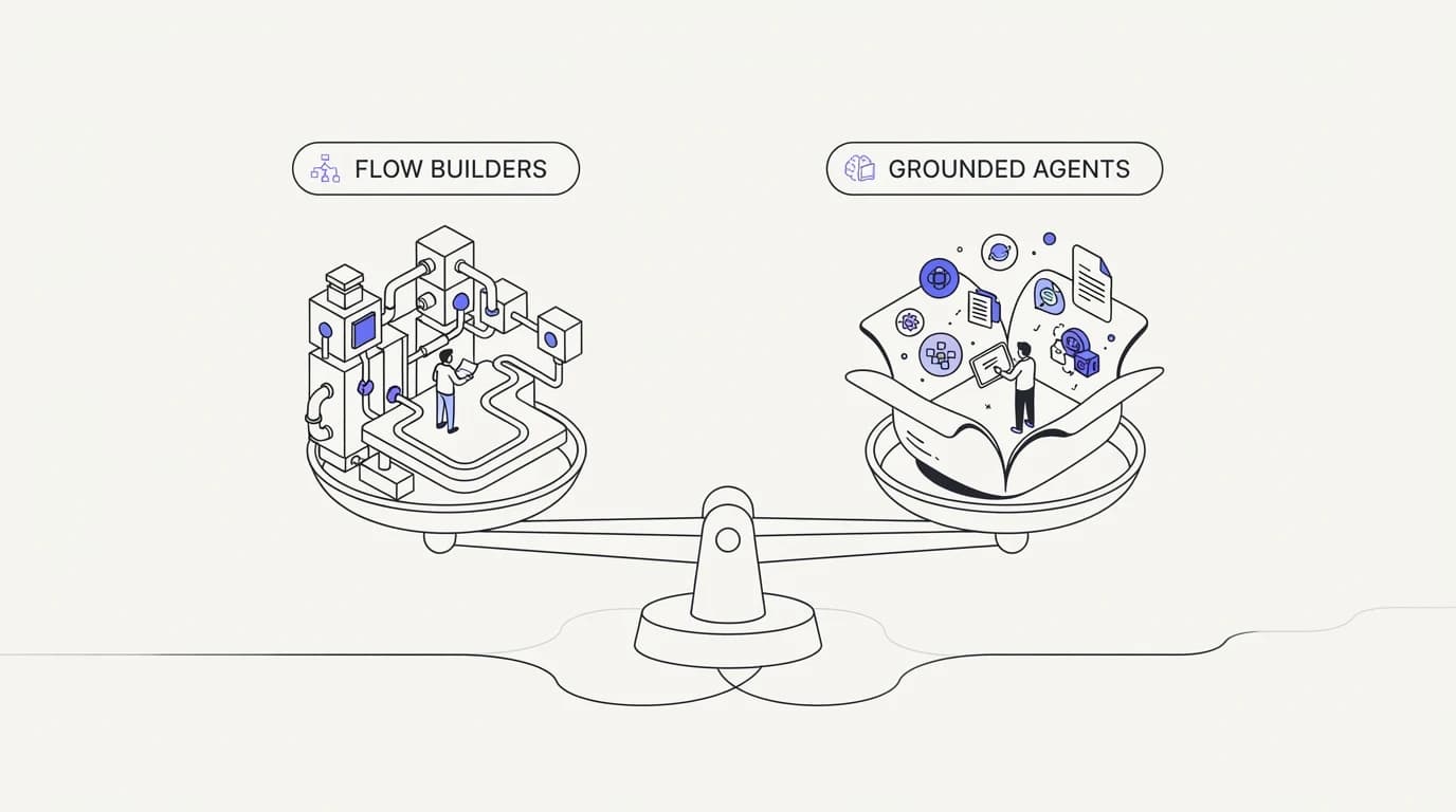 Botpress alternative: flow builders vs grounded agents