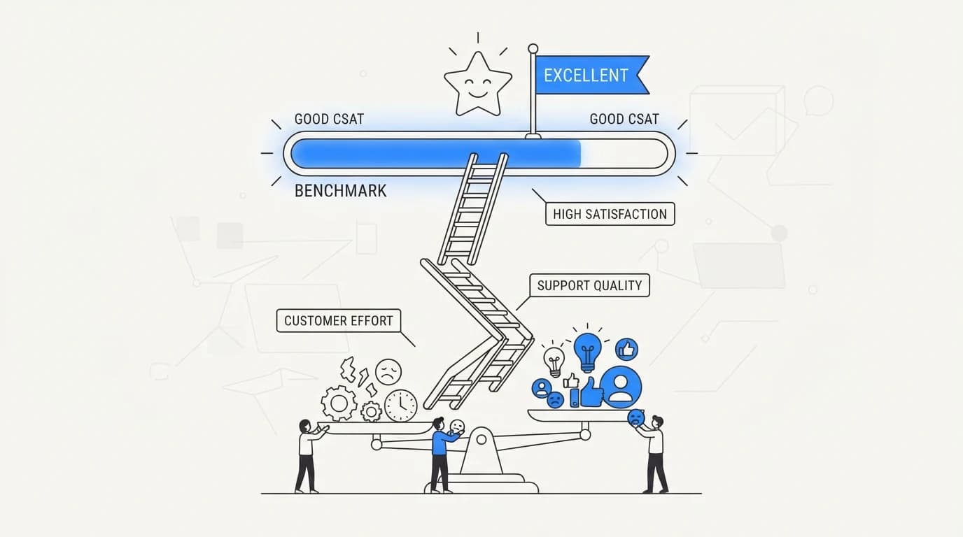 Customer support CSAT benchmark: what a good score actually is