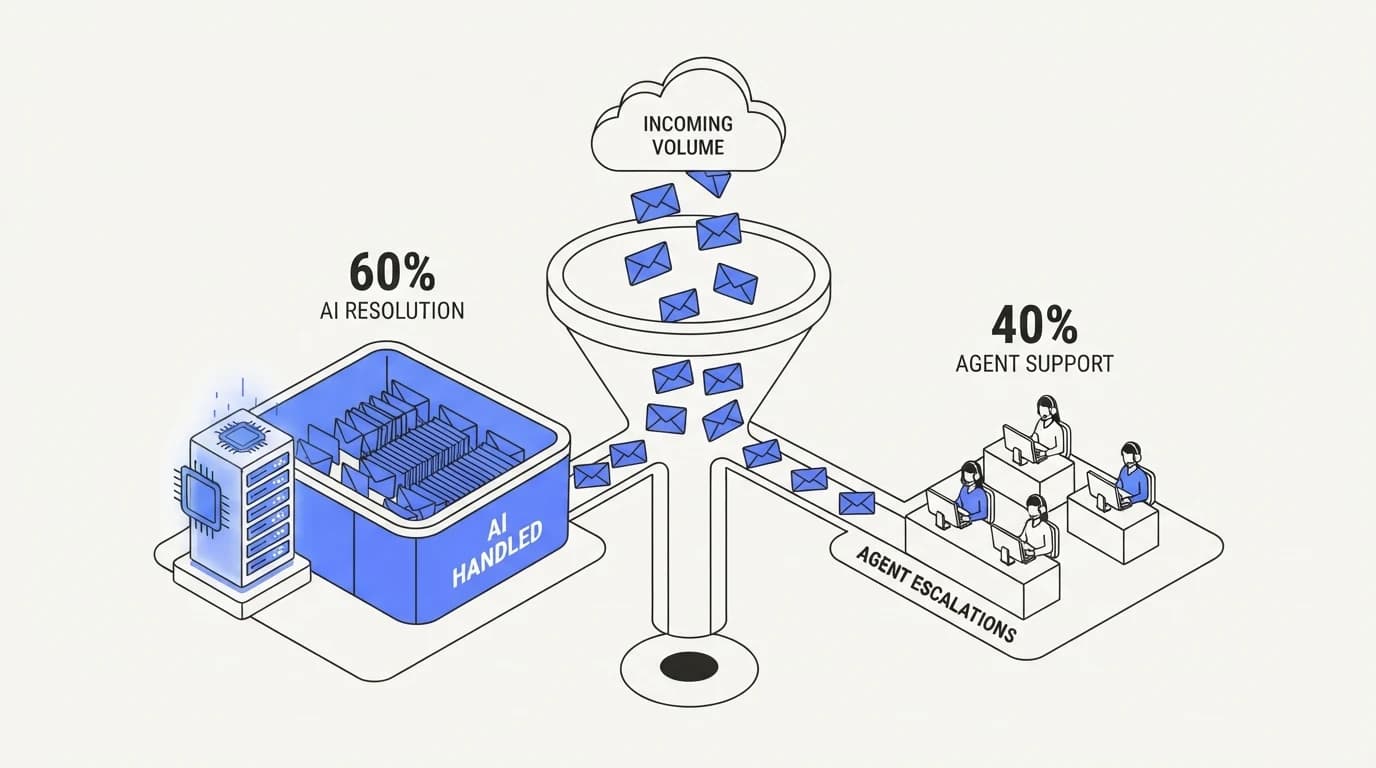 Help Scout alternative: what happens when AI answers 60% of volume