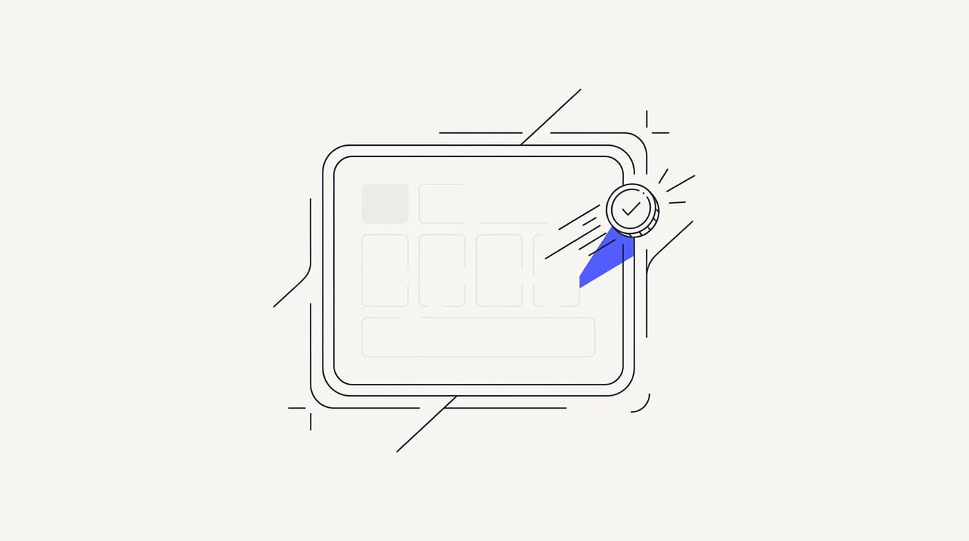 Line-art illustration of an empty AI support agent workspace being set up with a single account activation step