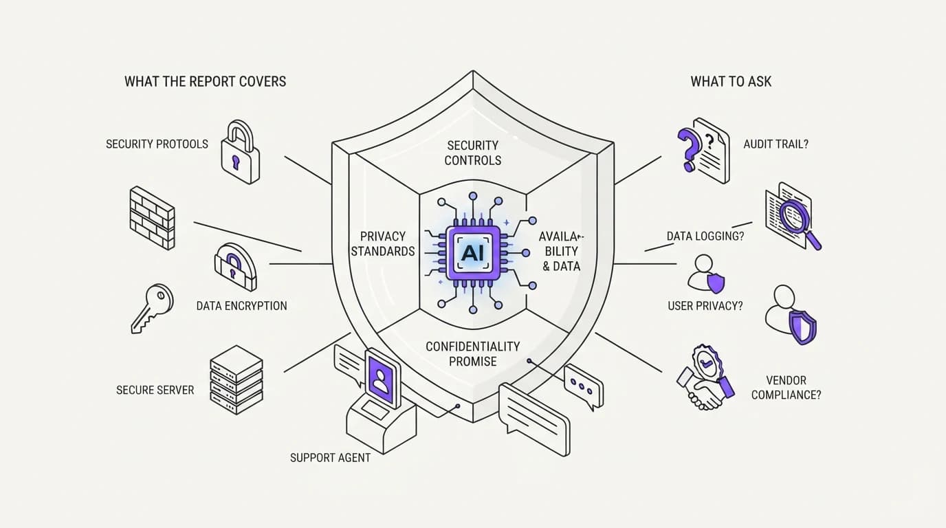 SOC 2 for AI customer support: what the report covers and what to ask