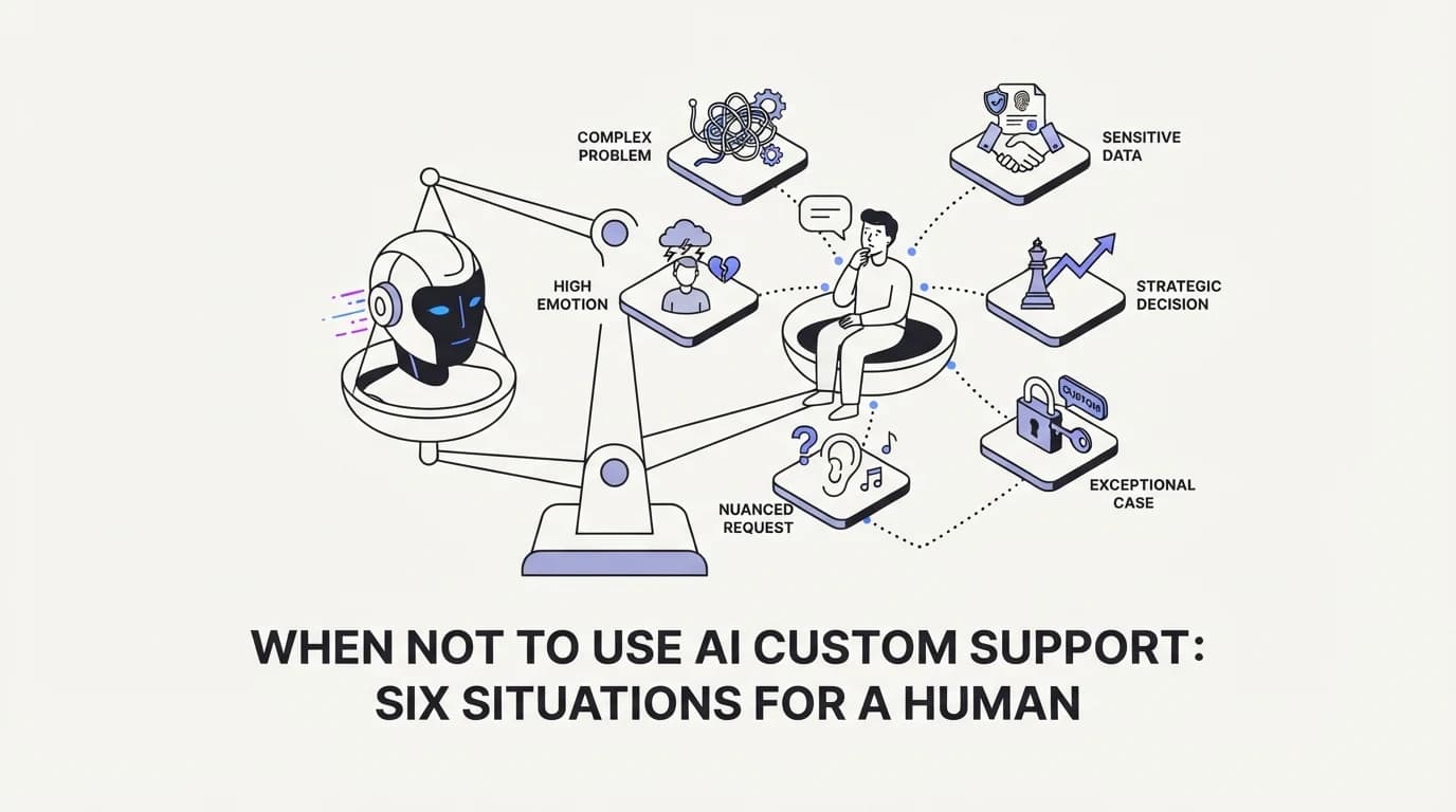 When not to use AI customer support: six situations for a human